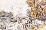 Paul Signac poni royal with the gare d orsay oil painting